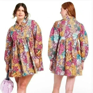 Kika Vargas x Target Anemone Floral Mini Dress Sz XXS